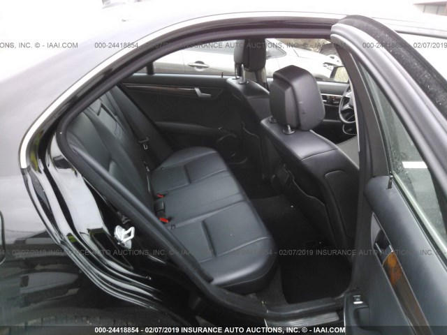 WDDGF4HB9CR222388 - 2012 MERCEDES-BENZ C 250 BLACK photo 8