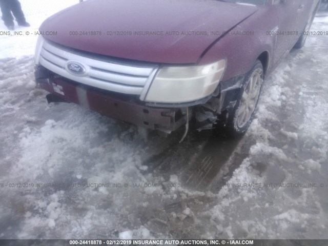 1FAHP24W98G116797 - 2008 FORD TAURUS SEL MAROON photo 6