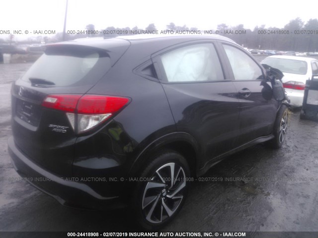 3CZRU6H11KG708780 - 2019 HONDA HR-V SPORT BLACK photo 4