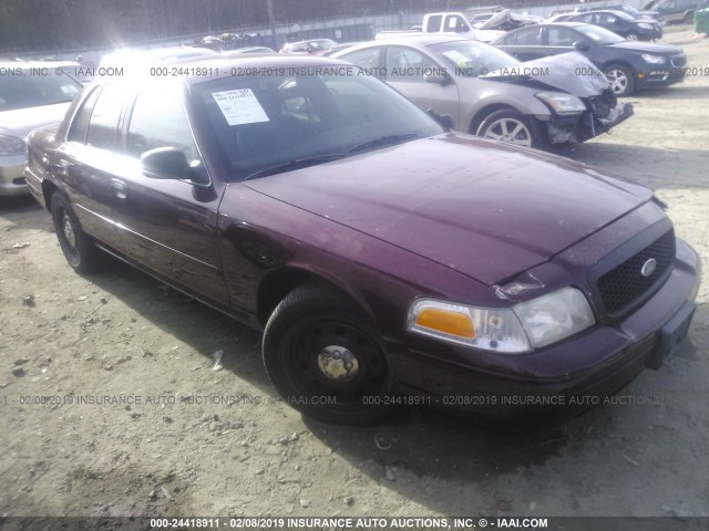 2FAFP71V48X166338 - 2008 FORD CROWN VICTORIA POLICE INTERCEPTOR BURGUNDY photo 1