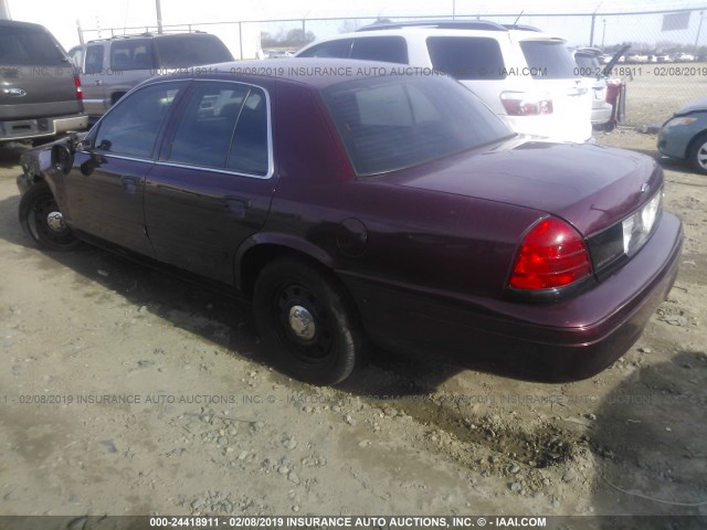 2FAFP71V48X166338 - 2008 FORD CROWN VICTORIA POLICE INTERCEPTOR BURGUNDY photo 3