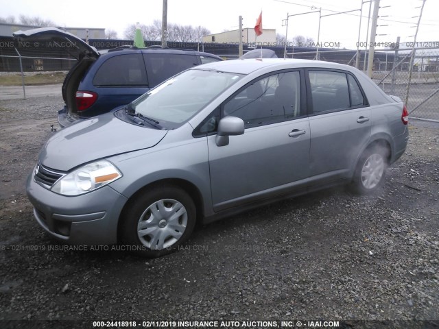 3N1BC1AP3BL450784 - 2011 NISSAN VERSA S/SL GRAY photo 2