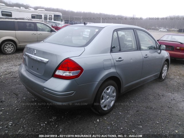 3N1BC1AP3BL450784 - 2011 NISSAN VERSA S/SL GRAY photo 4