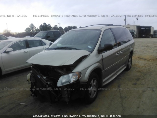 2D4GP44L97R313721 - 2007 DODGE GRAND CARAVAN SXT GOLD photo 2