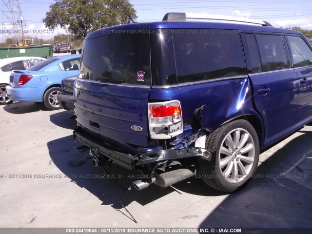 2FMGK5C89DBD30212 - 2013 FORD FLEX SEL BLUE photo 6