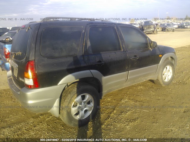 4F2YU08101KM63508 - 2001 MAZDA TRIBUTE LX/ES BLACK photo 4