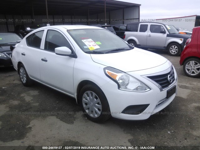 3N1CN7AP2KL801248 - 2019 NISSAN VERSA WHITE photo 1