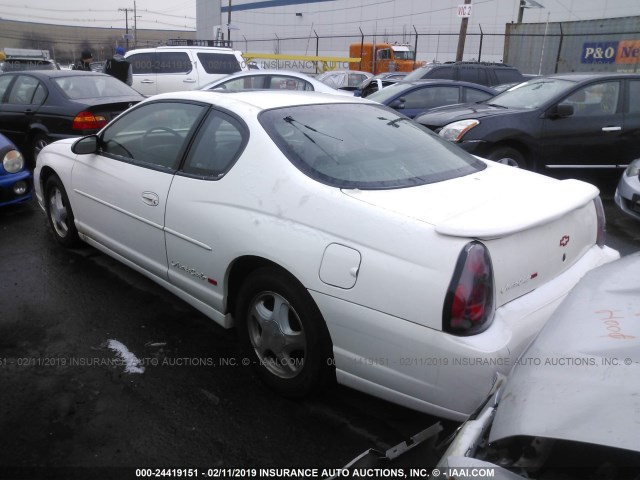 2G1WX15KX19135072 - 2001 CHEVROLET MONTE CARLO SS თეთრი ფოტო 3