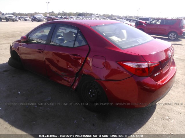 2T1BURHEXHC796954 - 2017 TOYOTA COROLLA L/LE/XLE/SE/XSE RED photo 3