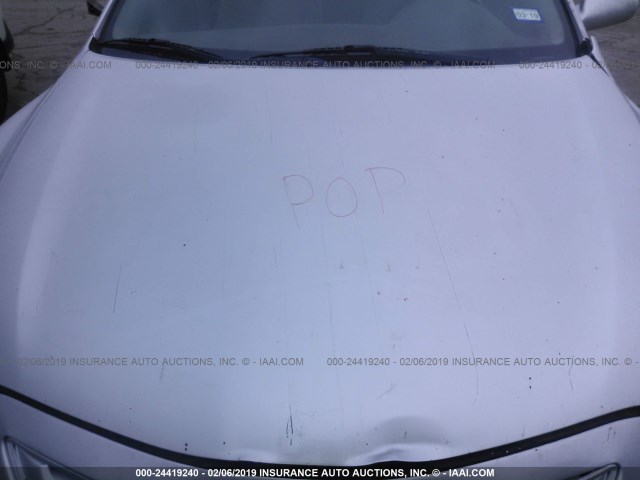 4T1BE46K08U237078 - 2008 TOYOTA CAMRY CE/LE/XLE/SE SILVER photo 10