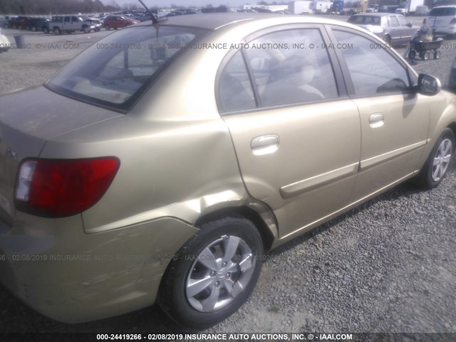 KNADH4A32A6656674 - 2010 KIA RIO LX/SX GOLD photo 6