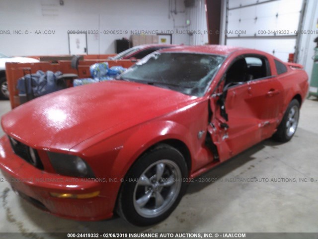 1ZVHT82H495133675 - 2009 FORD MUSTANG GT RED photo 2