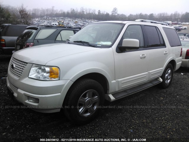 1FMFU20585LA73866 - 2005 FORD EXPEDITION LIMITED WHITE photo 2