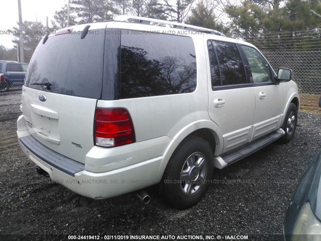 1FMFU20585LA73866 - 2005 FORD EXPEDITION LIMITED WHITE photo 4