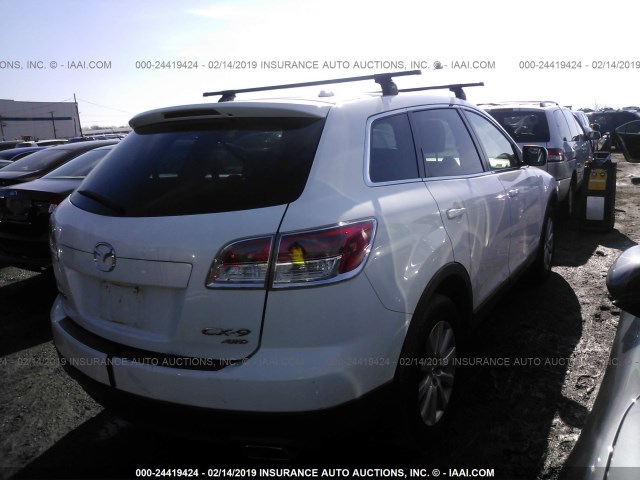 JM3TB38V290179459 - 2009 MAZDA CX-9 WHITE photo 4