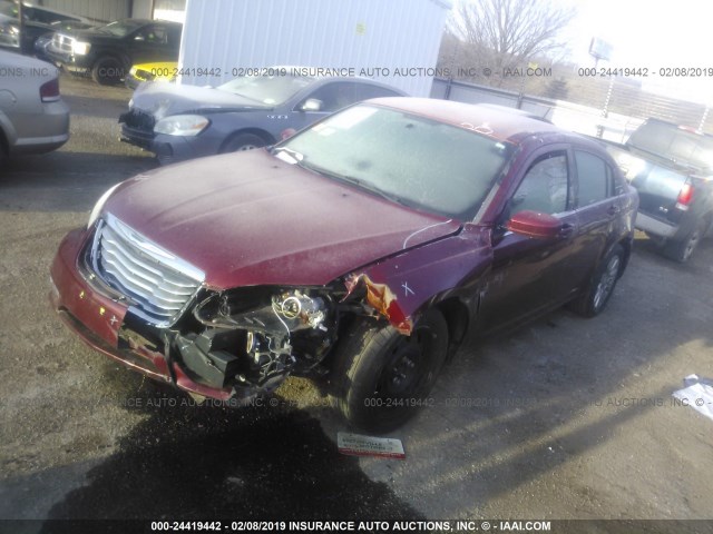 1C3CCBAB5EN212357 - 2014 CHRYSLER 200 LX MAROON photo 2