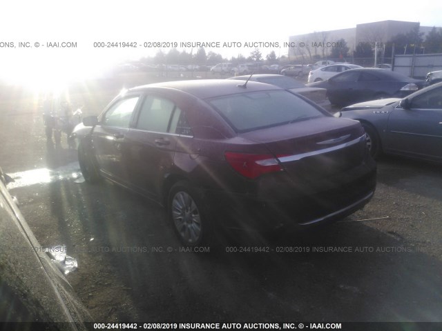 1C3CCBAB5EN212357 - 2014 CHRYSLER 200 LX MAROON photo 3