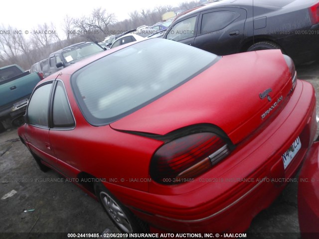 1G2NE12T1TC767075 - 1996 PONTIAC GRAND AM SE RED photo 3