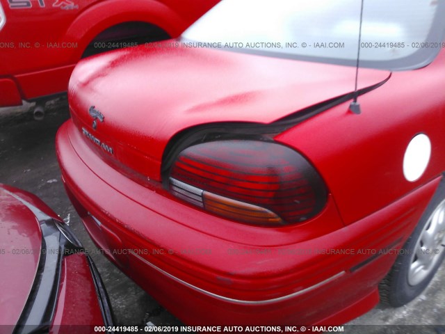 1G2NE12T1TC767075 - 1996 PONTIAC GRAND AM SE RED photo 6