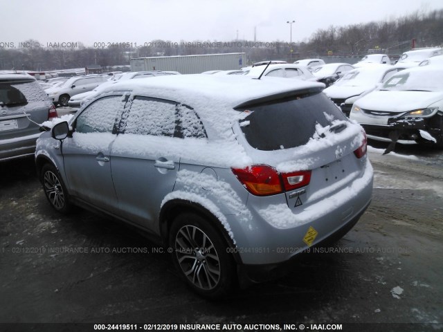 JA4AR3AW1GZ051702 - 2016 MITSUBISHI OUTLANDER SPORT ES/SE Light Blue photo 3