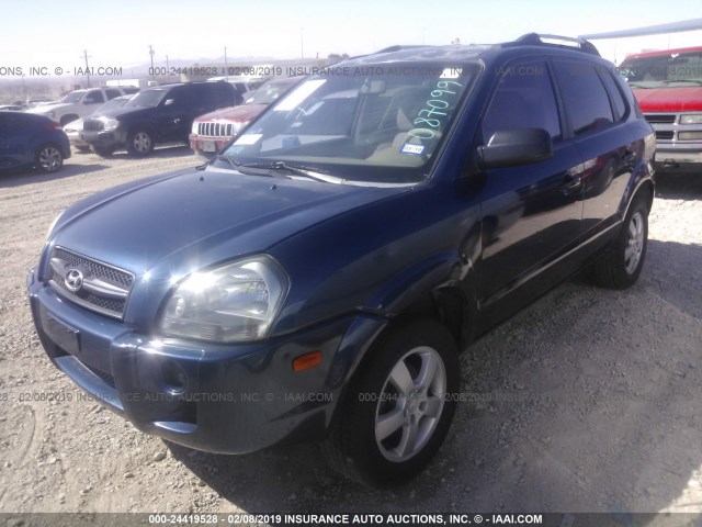 KM8JM12B45U087099 - 2005 HYUNDAI TUCSON GL BLUE photo 2