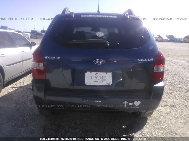 KM8JM12B45U087099 - 2005 HYUNDAI TUCSON GL BLUE photo 6