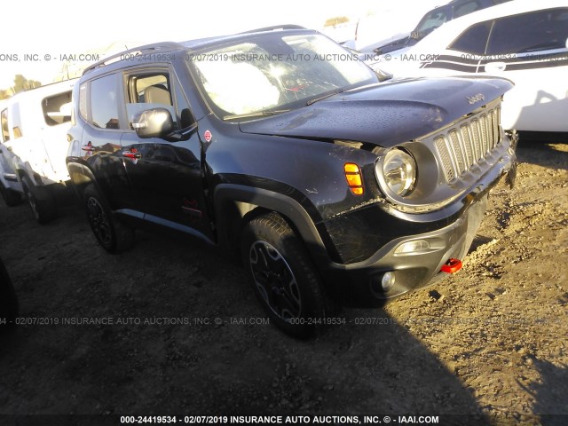 ZACCJBCB4HPF10196 - 2017 JEEP RENEGADE TRAILHAWK BLACK photo 1