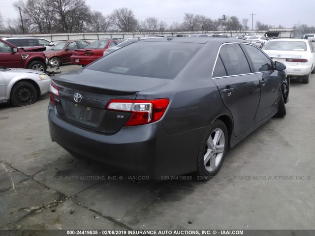 4T1BF1FK8CU056962 - 2012 TOYOTA CAMRY SE/LE/XLE GRAY photo 4