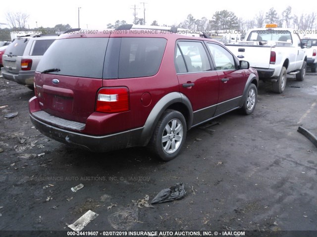 1FMZK01196GA57172 - 2006 FORD FREESTYLE SE RED photo 4