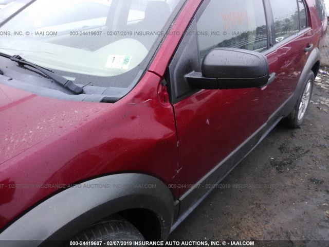 1FMZK01196GA57172 - 2006 FORD FREESTYLE SE RED photo 6