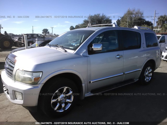 5N3AA08C97N803745 - 2007 INFINITI QX56 SILVER photo 2