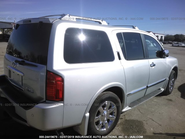 5N3AA08C97N803745 - 2007 INFINITI QX56 SILVER photo 4