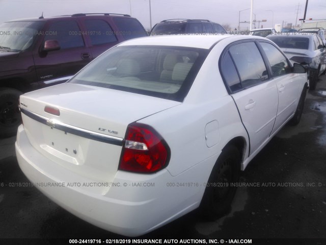 1G1ZT58N48F124415 - 2008 CHEVROLET MALIBU LT/CLASSIC WHITE photo 4