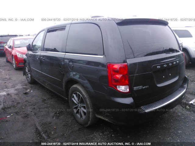 2C4RDGCG4GR383406 - 2016 DODGE GRAND CARAVAN SXT BLACK photo 3