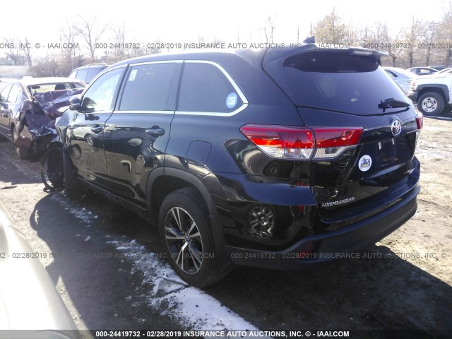 5TDBZRFHXHS416744 - 2017 TOYOTA HIGHLANDER LE/LE PLUS შავი ფოტო 3