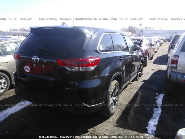 5TDBZRFHXHS416744 - 2017 TOYOTA HIGHLANDER LE/LE PLUS შავი ფოტო 4