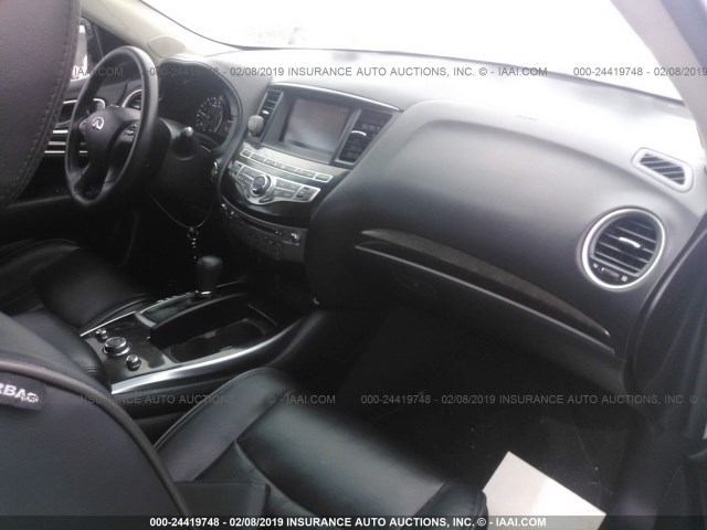 5N1AL0MM1EC536224 - 2014 INFINITI QX60 WHITE photo 5