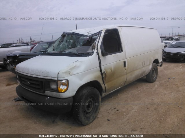 1FTRE14203HB54904 - 2003 FORD ECONOLINE E150 VAN WHITE photo 2