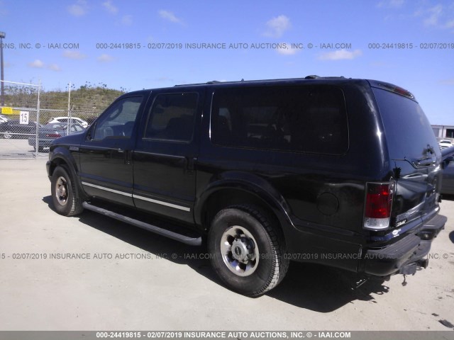 1FMNU42S33EA25008 - 2003 FORD EXCURSION LIMITED BLACK photo 3