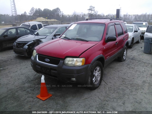 1FMYU04182KB02241 - 2002 FORD ESCAPE XLT RED photo 2