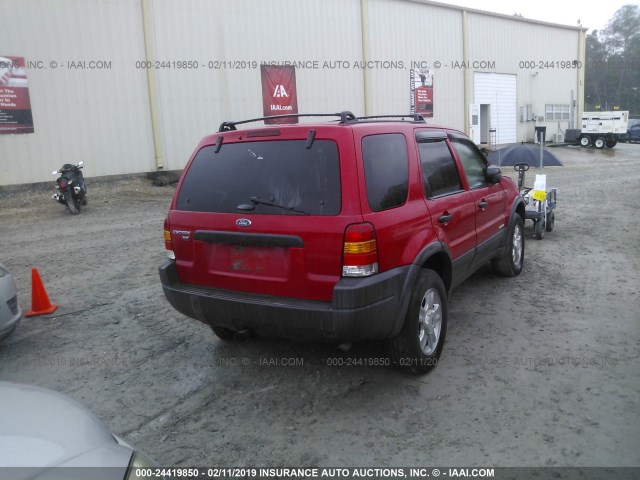 1FMYU04182KB02241 - 2002 FORD ESCAPE XLT RED photo 4