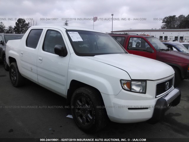 2HJYK16358H501733 - 2008 HONDA RIDGELINE RTX WHITE photo 1