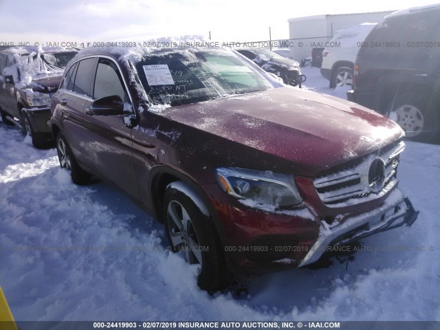 WDC0G4KB6KF572802 - 2019 MERCEDES-BENZ GLC 300 4MATIC RED photo 1