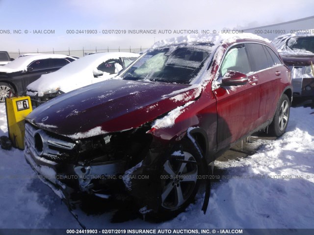 WDC0G4KB6KF572802 - 2019 MERCEDES-BENZ GLC 300 4MATIC RED photo 2