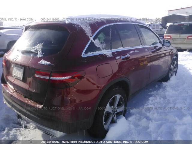 WDC0G4KB6KF572802 - 2019 MERCEDES-BENZ GLC 300 4MATIC RED photo 4