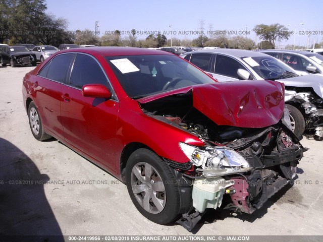 4T1BE46K48U242171 - 2008 TOYOTA CAMRY CE/LE/XLE/SE RED photo 1