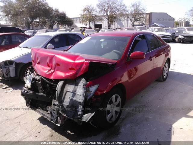 4T1BE46K48U242171 - 2008 TOYOTA CAMRY CE/LE/XLE/SE RED photo 2
