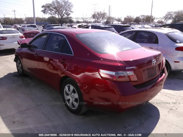 4T1BE46K48U242171 - 2008 TOYOTA CAMRY CE/LE/XLE/SE RED photo 3