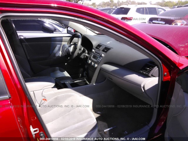 4T1BE46K48U242171 - 2008 TOYOTA CAMRY CE/LE/XLE/SE RED photo 5