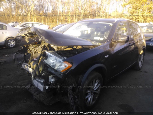 5UXWX9C50D0A17454 - 2013 BMW X3 XDRIVE28I BLACK photo 2